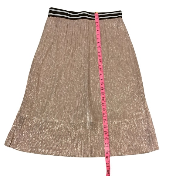 JUNE & HUDSON METALLIC PINK MIDI LINED SKIRT/ Size XL - Picture 8 of 10